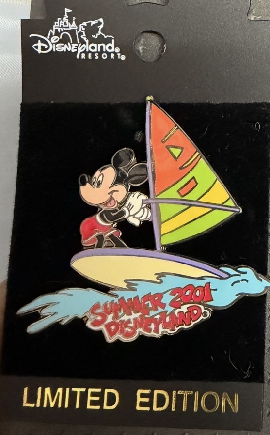 Disneyland Summer 2001 Mickey And Minnie In Water Pins New On Cards
