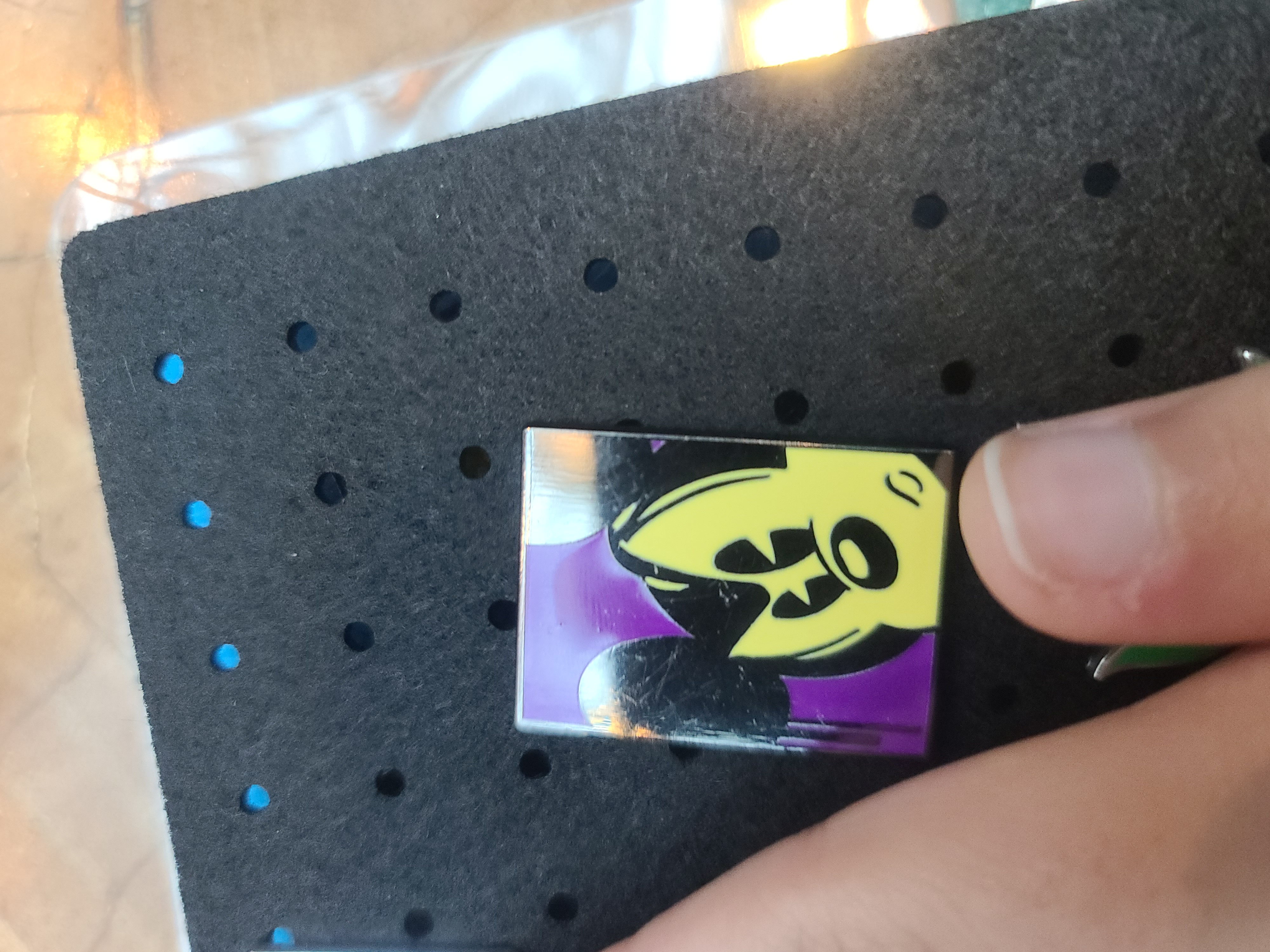 Disney Pin Mickey Mouse Graffiti Angry Face Purple Background