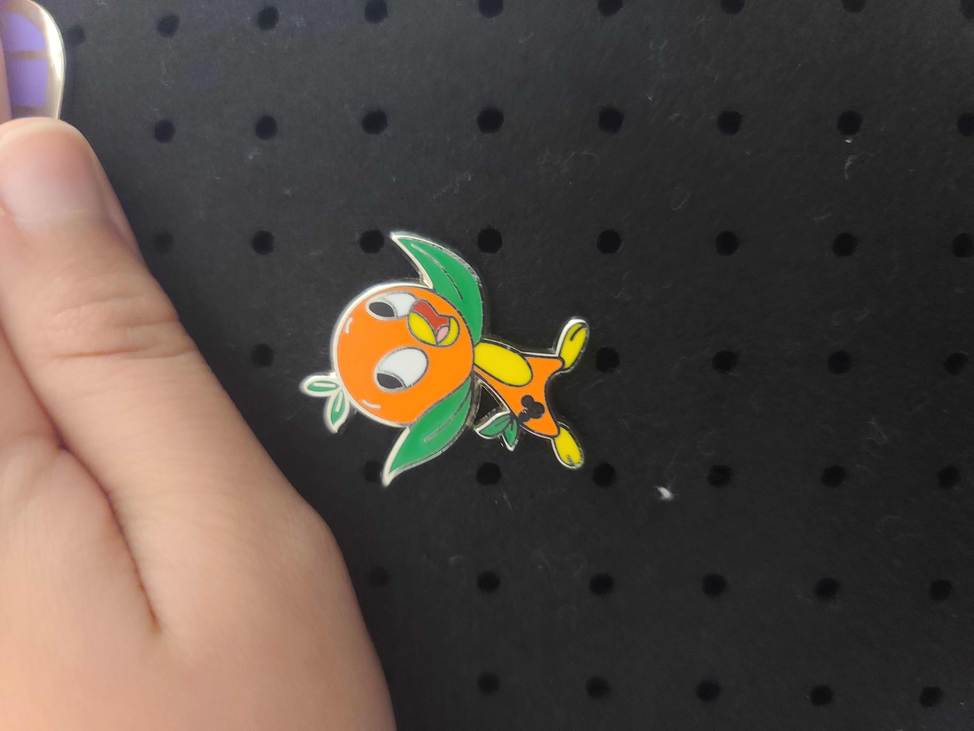 Disney Pin Orange Bird Wings Open Singing Hidden Mickey
