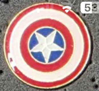 Captain America Marvel Golf Ball Marker Gift-Enamel - Fits Divot Tools & Clips 