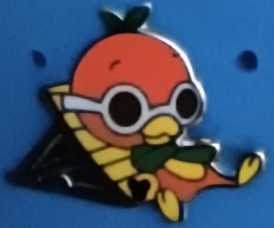 Orange Bird Lounging in a Chair w/ Sunglasses Pin WDW Cast Hidden Mickey Pin