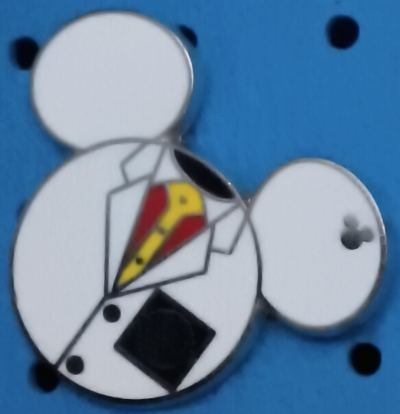 Disney Pin White Suit Epcot Hidden Micky