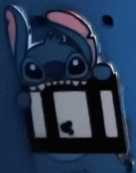 DISNEY PIN 2023 HIDDEN MICKEY STITCH EATING FILM 159195