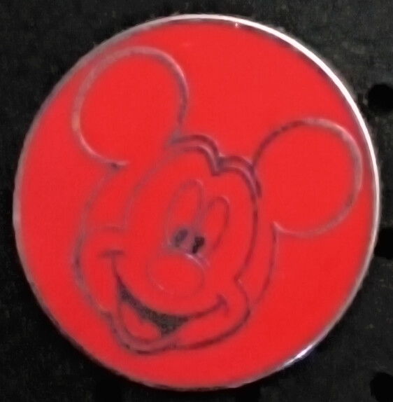 Mickey Mouse Red Circle Sketch Face Individual Disney Trading Pin