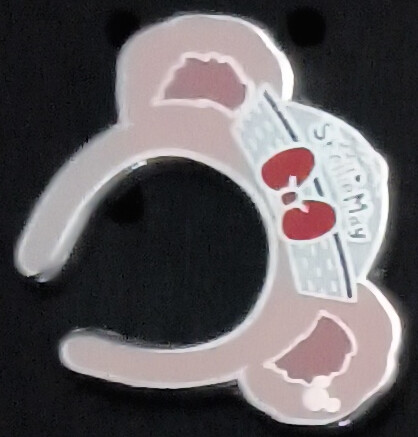 Disney Souvenir Trading Collectors Pin, Shellie Mae Pink Ears Headband, Hidden