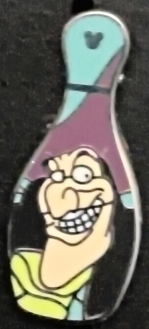 Captain Hook (Peter Pan) Bowling Pin Villains Hidden Mickey Disney Lapel Pin
