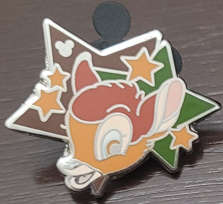 DISNEY Pin Trading ~ Star Characters ~ Bambi ~ 4/10 ~ Hidden Mickey ~ 2012 ~ 01