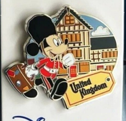 Disney Parks Epcot United Kingdom Mickey Mouse Traveling Pin New with Card