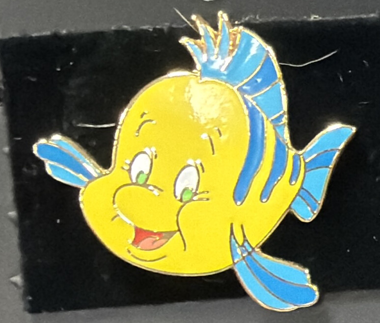 Disney pin 973 The Little Mermaid Flounder Princess Ariel fish friend blue yello