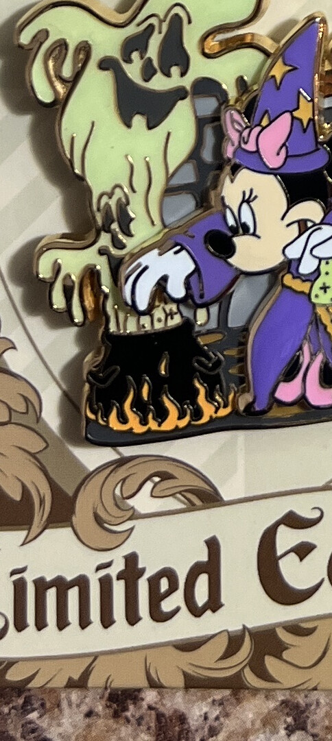 Loungefly Disney Minnie Mouse Witch Glow In The Dark Halloween Enamel Pin